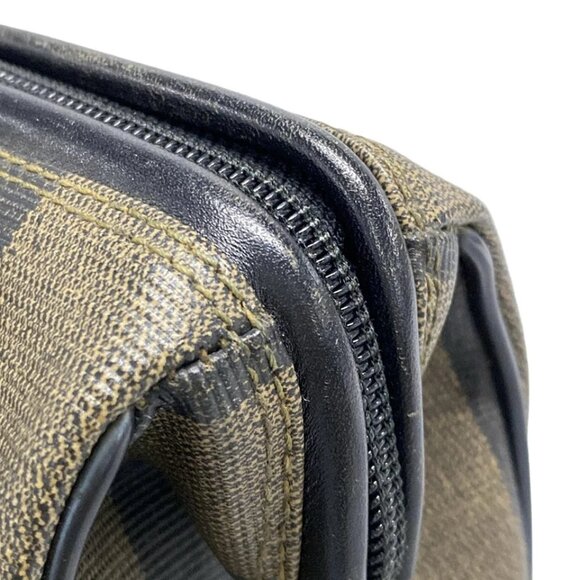 FENDI Pecan - Beige Dark Brown PVC Leather Handbag 336-072425 - Picture 8 of 10